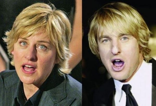 Ellen DeGeneres and Owen Wilson