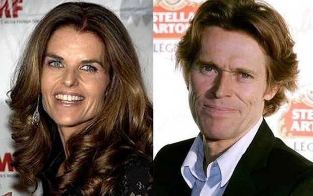 Maria Shriver and Willem Dafoe